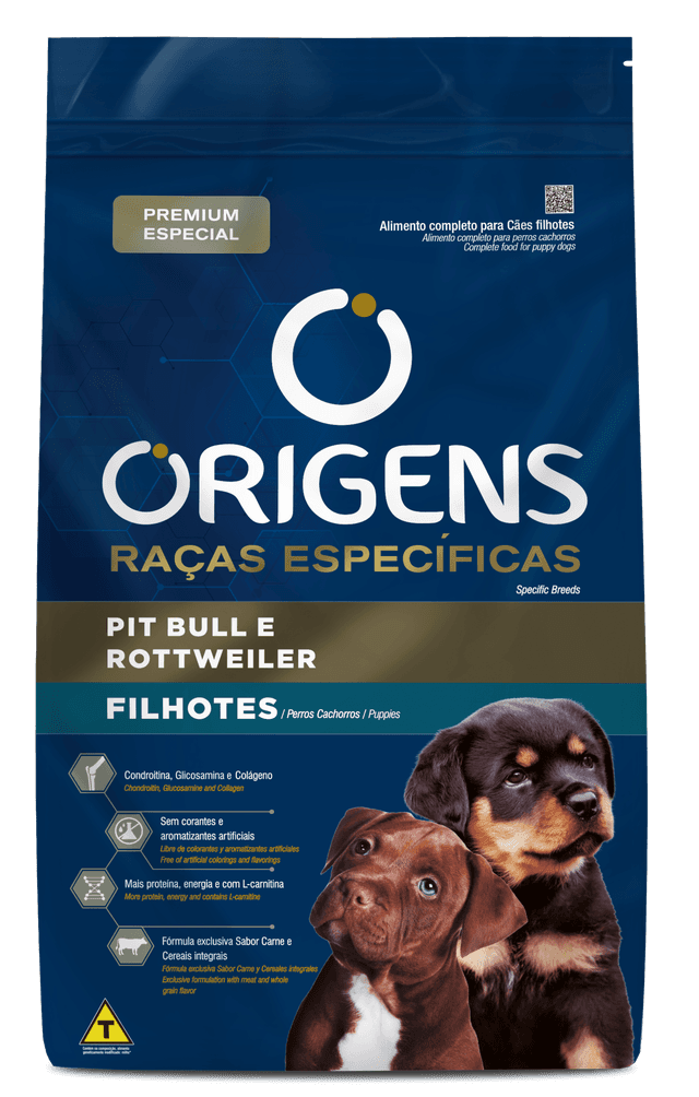Origens Raças Específicas Cães Filhotes Pit Bull e Rottweiler