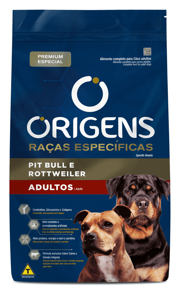 Origens Raças Específicas Cães Adultos Pit Bull e Rottweiler